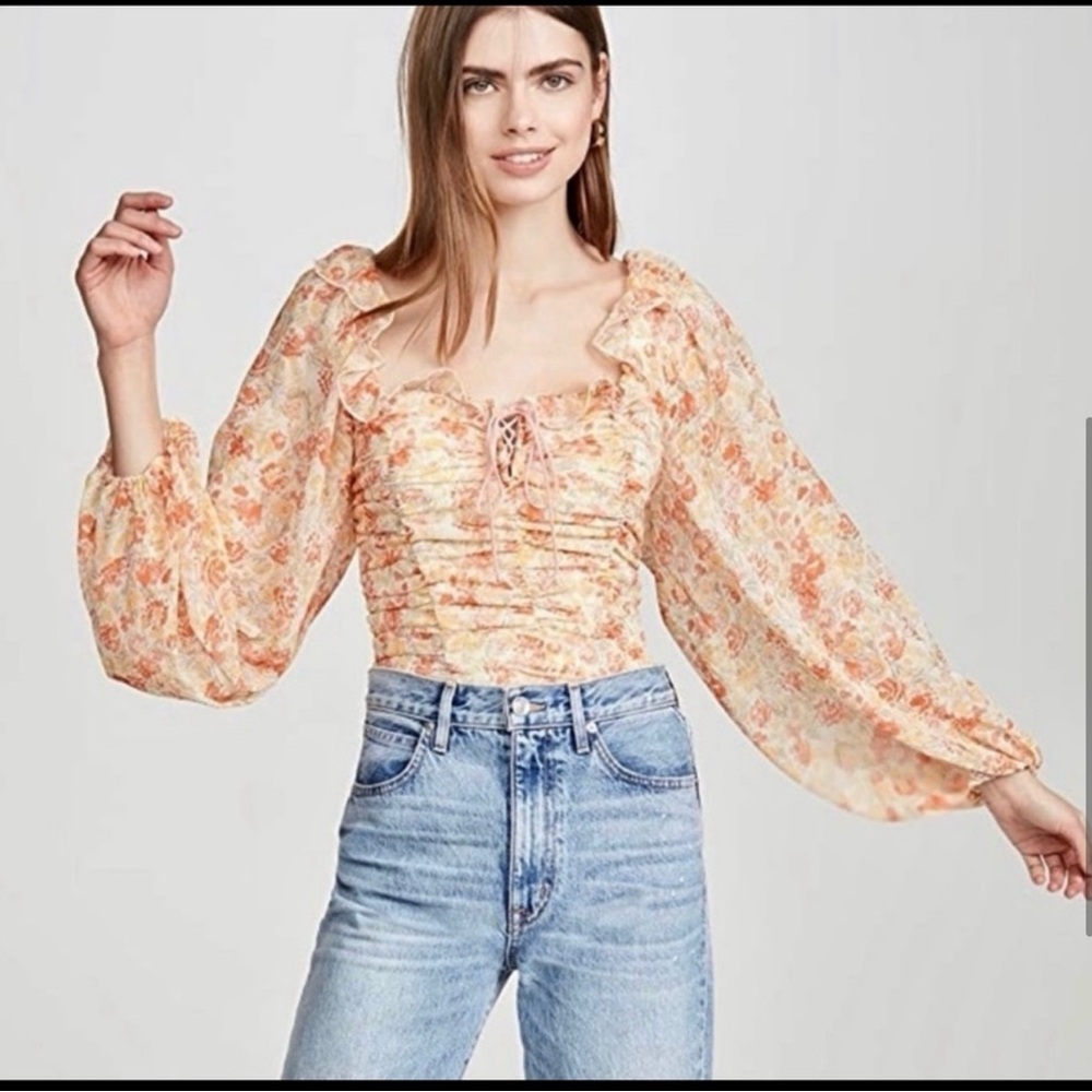 Free People Floral Mabel Blouse - Picture 2 of 9